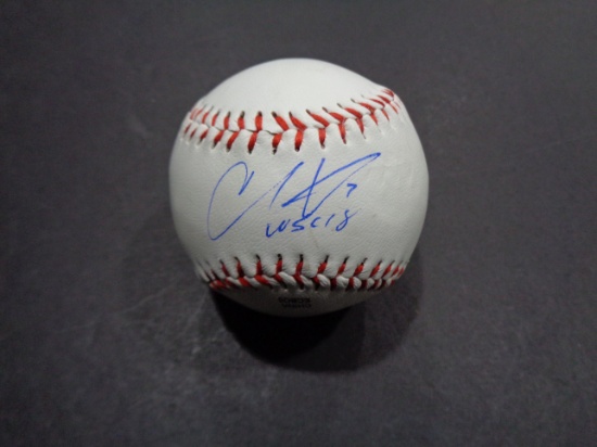 Christian Vazquez Boston Red Sox Autographed Rawlings Baseball Full Time coa