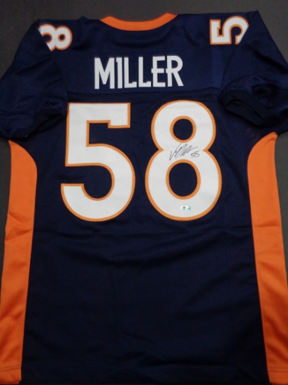 Von Miller Denver Broncos Autographed Custom Football Jersey GA coa
