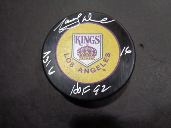 Marcel Dionne Los Angeles Kings Autographed Hockey Puck JSA W coa