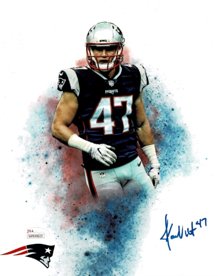 Jacob Hollister New England Patriots Autographed 8x10 photo JSA W coa