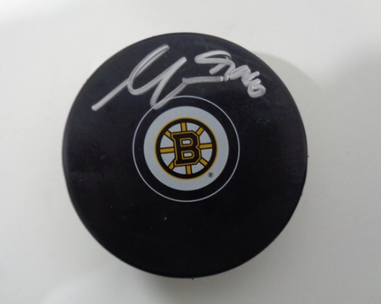 Matt Grzelcyk Boston Bruins Autographed Hockey Puck JSA W coa