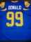 Aaron Donald Los Angeles Rams Autographed Custom Football Jersey GA coa