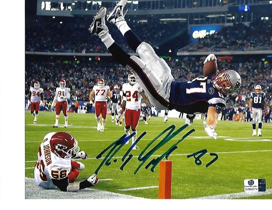 Rob Gronkowski New England Patriots Autographed 8x10 Photo GA coa