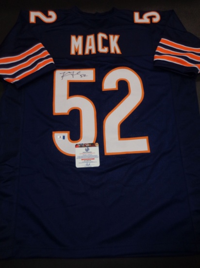 Khalil Mack Chicago Bears Autographed Custom Football Jersey GA coa