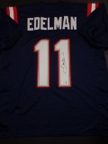 Julian Edelman New England Patriots Autographed Custom Football Jersey GA coa