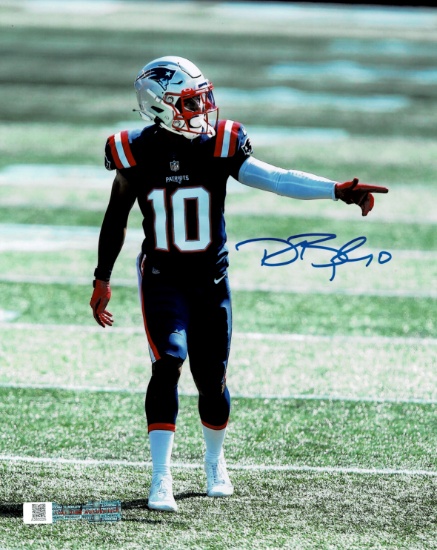 Damiere Byrd New England Patriots Autographed 8x10 Photo Full Time coa