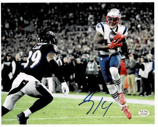 Mohamed Sanu Sr. New England Patriots Autographed 8x10 Photo Full Time coa