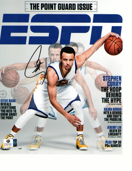 Stephen Curry Golden State Warriors Autographed 8x10 Photo GA coa