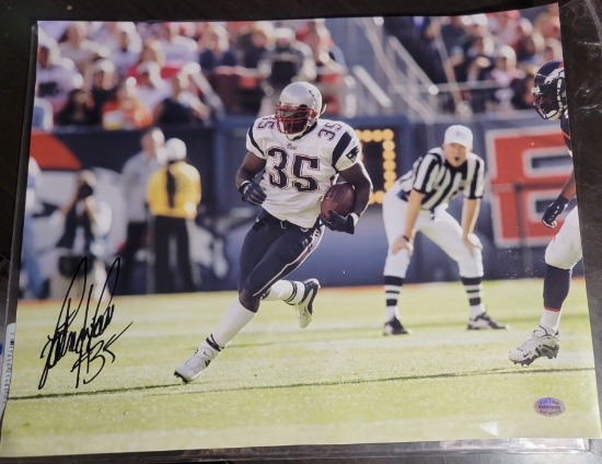 Patrick Pass New England Patriots Autographed 11x14 photo Cardboard Promotions & Full Time coa