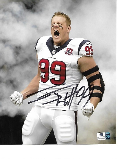 J.J. Watt Houston Texans Autographed 8x10 Photo GA coa