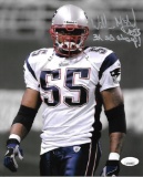 Willie McGinest New England Patriots Autographed & Inscribed 8x10 Photo JSA W coa