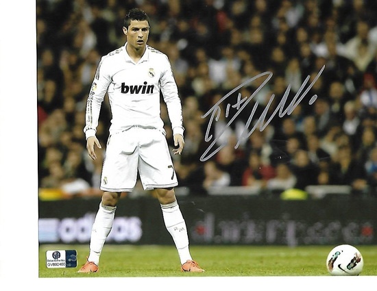 Christiano Ronaldo Real Madrid CF Autographed 8x10 Photo GA coa