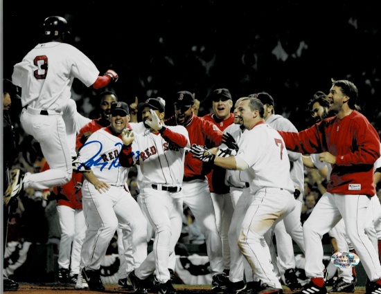 Pokey Reese Boston Red Sox Autographed 8x10 2004 World Series Photo Sure Shot coa