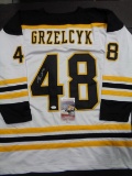 Matt Grzelcyk Boston Bruins Autographed Custom Hockey Style Jersey JSA W  coa