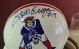 Steve Grogan New England Patriots Autographed Riddell Mini Helmet Nashua Sports Coll coa
