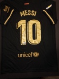 Lionel Messi F.C. Barcelona Autographed Nike Replica Soccer Jersey GA coa