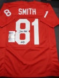 Jackie Smith St. Louis Cardinals Autographed & Inscribed Custom Football Jersey JSA W coa