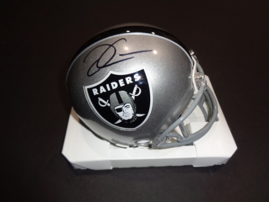 Derek Carr Las Vegas Raiders Autographed Riddell Mini Helmet GA coa