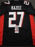 Damontae Kazee Atlanta Falcons Autographed Custom Football Jersey JSA W coa