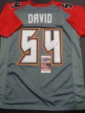 Lavonte David Tampa Bay Buccaneers Autographed Custom Throwback Football Jersey JSA W coa