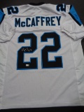 Christian McCaffery Carolina Panthers Autographed Custom Football Jersey GA coa