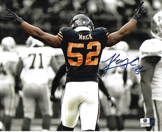 Khalil Mack Chicago Bears Autographed 8x10 Photo GA coa