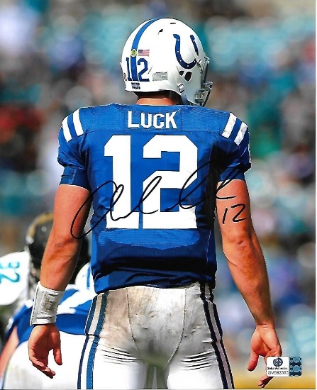 Andrew Luck Indanapolis Colts Autographed 8x10 Photo GA coa