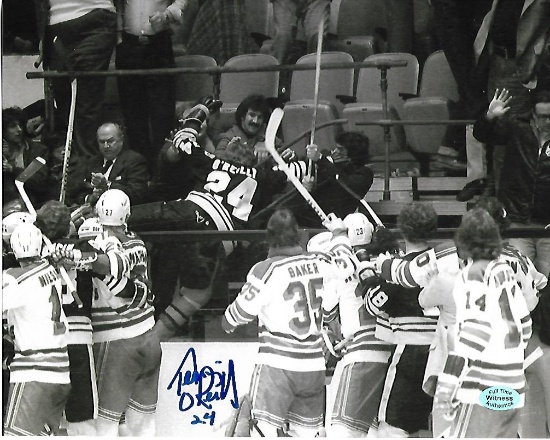 Terry O'Reilly Boston Bruins Autographed 8x10 Photo Full Time coa