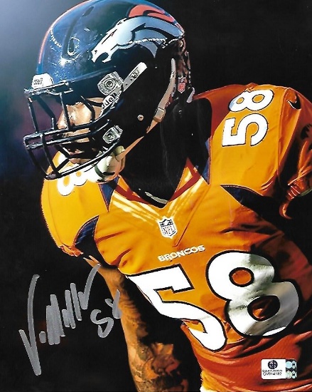 Von Miller Denver Broncos Autographed 8x10 Photo GA coa