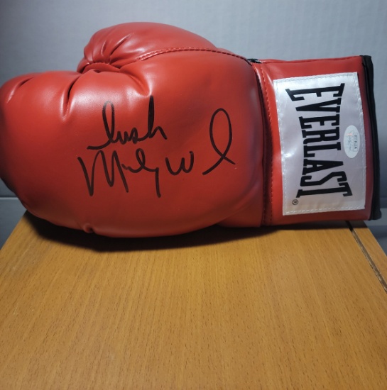 "Irish" Micky Ward Autographed Everlast Red Boxing Glove JSA Witnessed coa