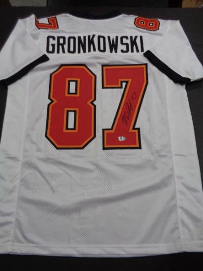 Rob Gronkowski Tampa Bay Buccaneers Autographed Custom Football Jersey GA coa