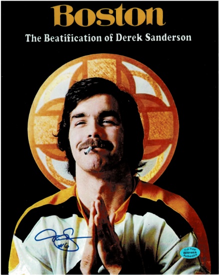 Derek Sanderson Boston Bruins Autographed 8x10 SI Cover Photo Full Time coa