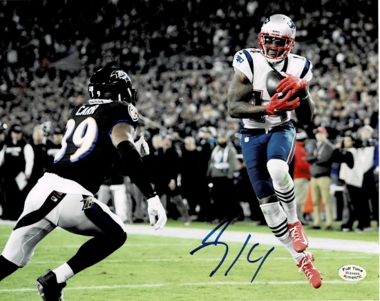 Mohamed Sanu Sr. New England Patriots Autographed 8x10 Photo Full Time coa