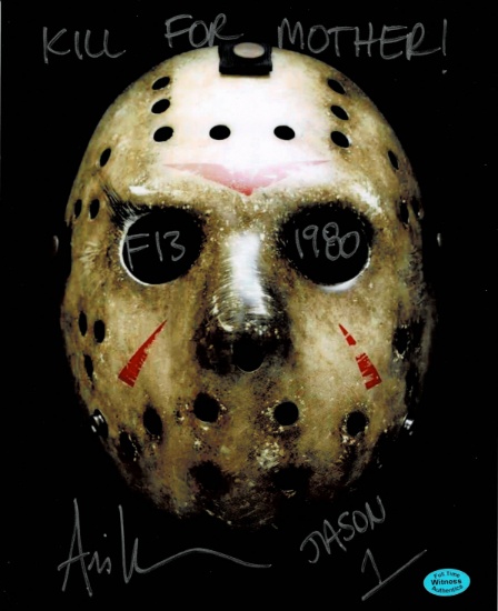 Ari Lehman Jason Friday the 13th Autographed & Multi-Inscribed 8x10 Photo Full Time coa