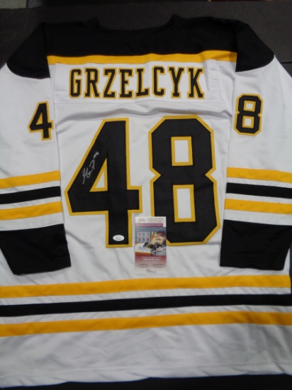 Matt Grzelcyk Coyle Boston Bruins Autographed Custom Hockey Jersey JSA W coa