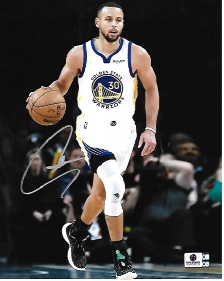 Stephen Curry Golden State Warriors Autographed 8x10 Photo GA coa