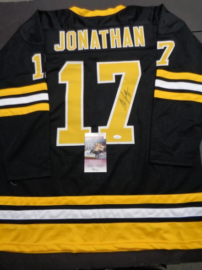 Stan Jonathan Boston Bruins Autographed Custom Hockey Jersey JSA W coa