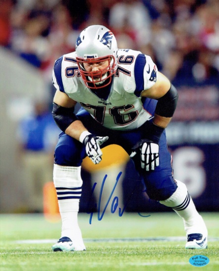 Sabastan Volmer New England Patriots Autographed 8x10 Photo Full Time coa