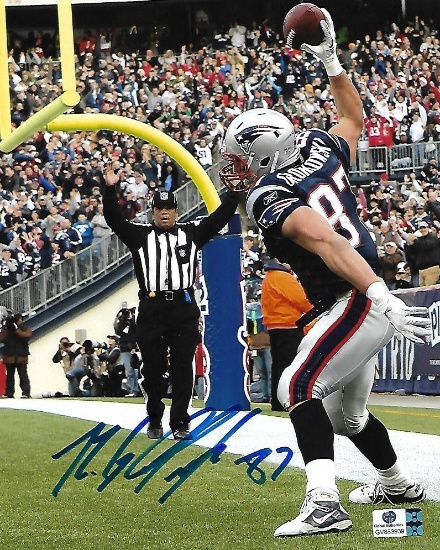 Rob Gronkowski New England Patriots Autographed 8x10 Photo GA coa