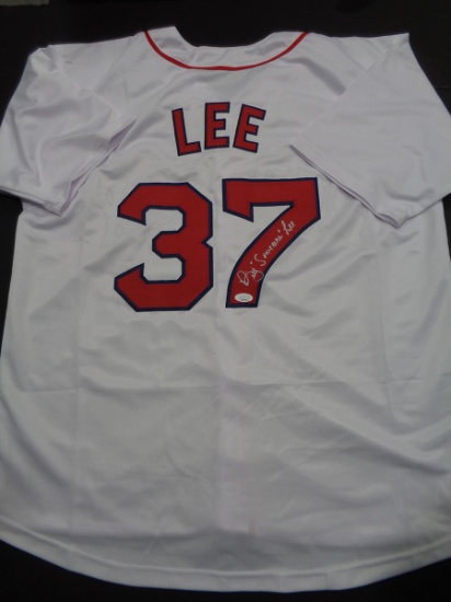 Bill Lee Boston Red Sox Autographed & Inscribed Custom Baseball Style Jersey JSA W coa