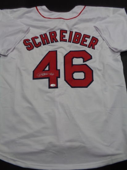 John Schreiber Boston Red Sox Autographed Custom Baseball Style Jersey JSA w coa