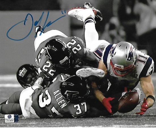 Julian Edelman New England Patriots Autographed 8x10 Photo GA coa