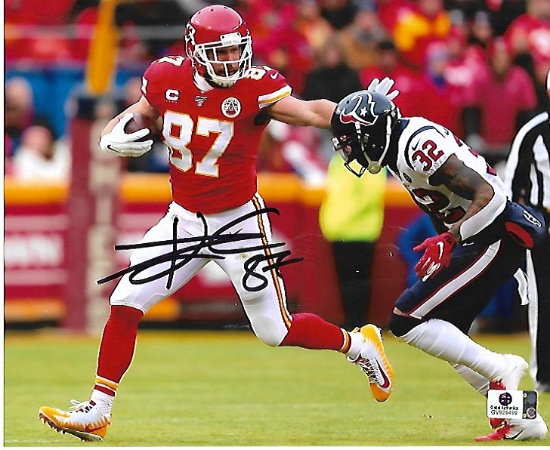 Travis Kelce Kansas City Chiefs Autographed 8x10 Photo GA coa