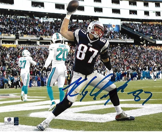 Rob Gronkowski New England Patriots Autographed 8x10 Photo GA coa