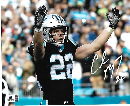 Christian McCaffrey Carolina Panthers Autographed 8x10 Photo GA coa