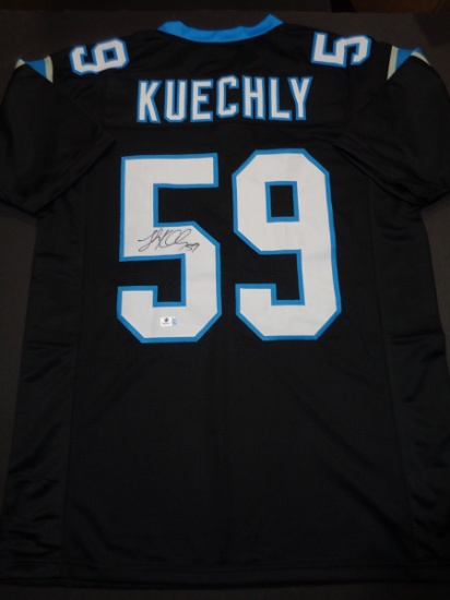 Luke Kuechly Carolina Panthers Autographed Custom Football Jersey GA coa