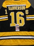Derek Sanderson Boston Bruins Autographed Custom Black Hockey Style Jersey JSA coa