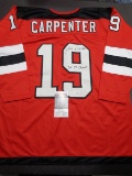 Bobby Carpenter New Jersey Devils Autographed & Inscribed Custom Hockey Style Jersey JSA W coa