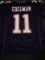 Julian Edelman New England Patriots Autographed Custom Football Jersey GA coa