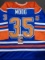 Andy Moog Edmonton Oilers Autographed & Inscribed Custom Hockey Jersey JSA W coa